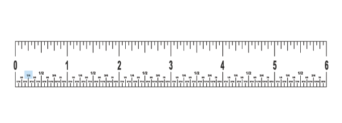 ruler with inches