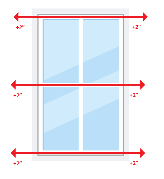 Outside mount blinds measurement