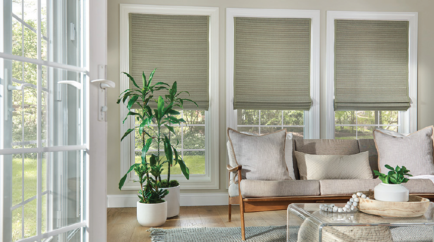 sustainable eco-friendly window treatments Graber natural shades